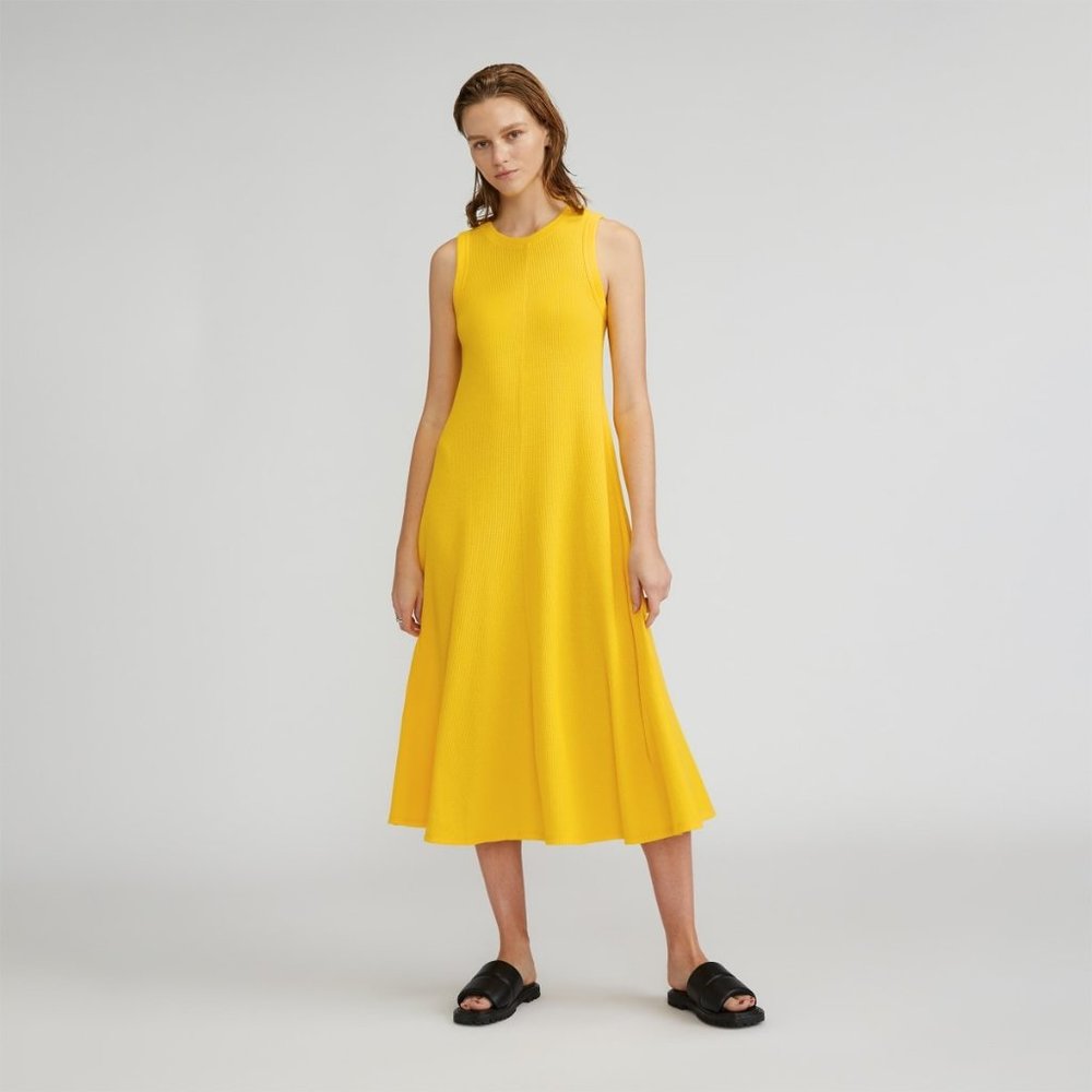 Everlane The Organic Cotton Waffle Tank Dress S